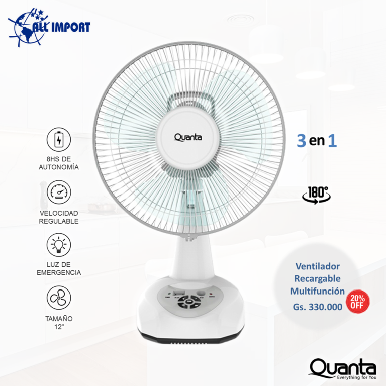 VENTILADOR RECARGABLE - ALL Import