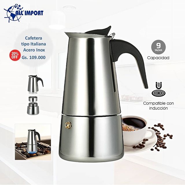CAFETERA ACERO INOXIDABLE - ALL Import