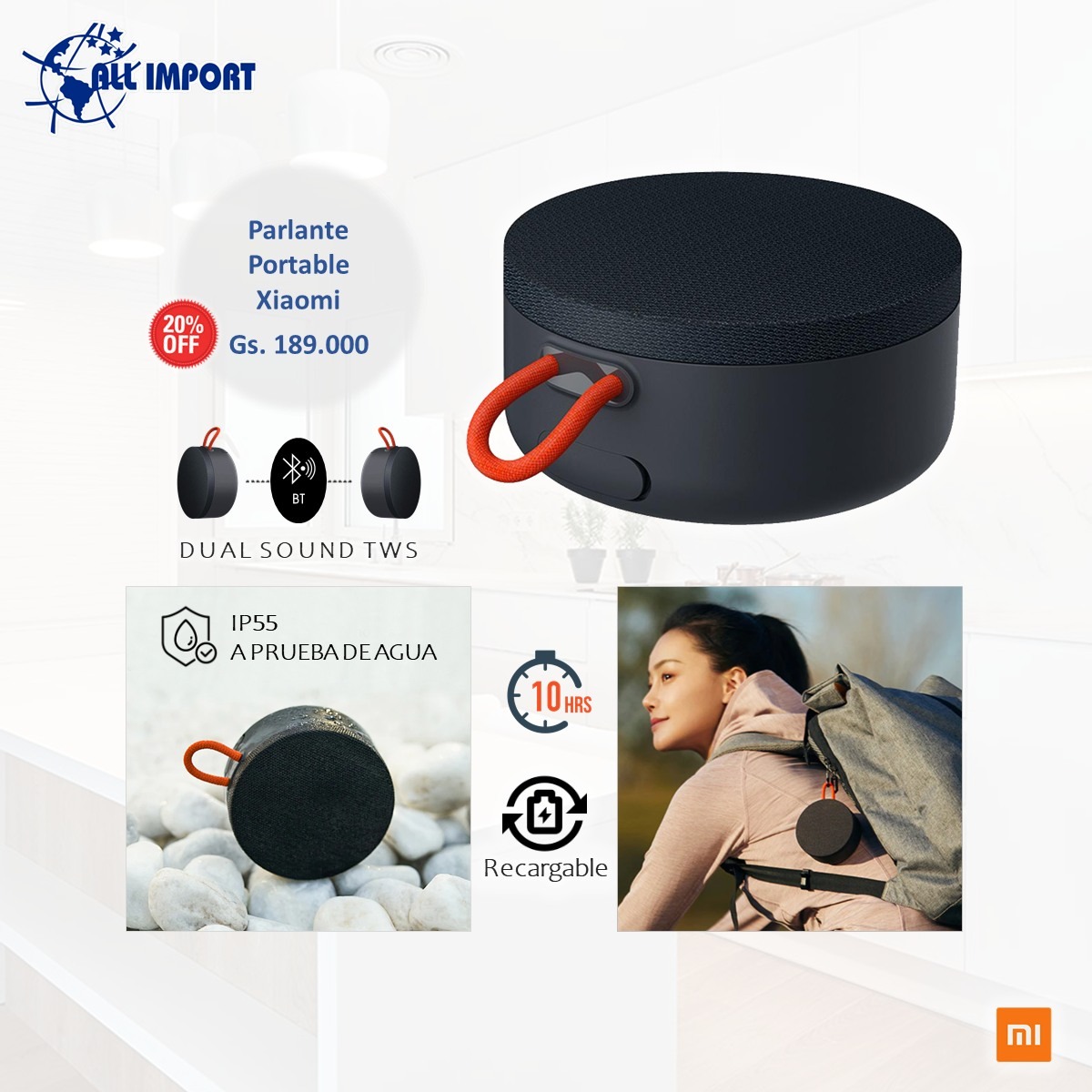 Parlante Bluetooth Mi Outdoor BT Xiaomi