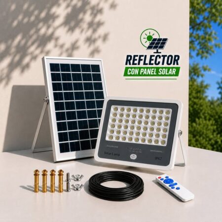 REFLECTOR CON PANEL SOLAR