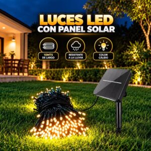 Luces led con panel solar